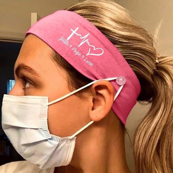 Faith Hope Love Nurse Heartbeat Headband for Masks - Picture 8 of 16